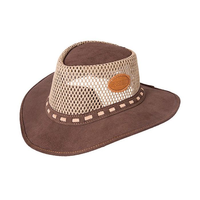 ROGUE HAT BREEZY AIRHEAD CANVAS MESH CHOC S
