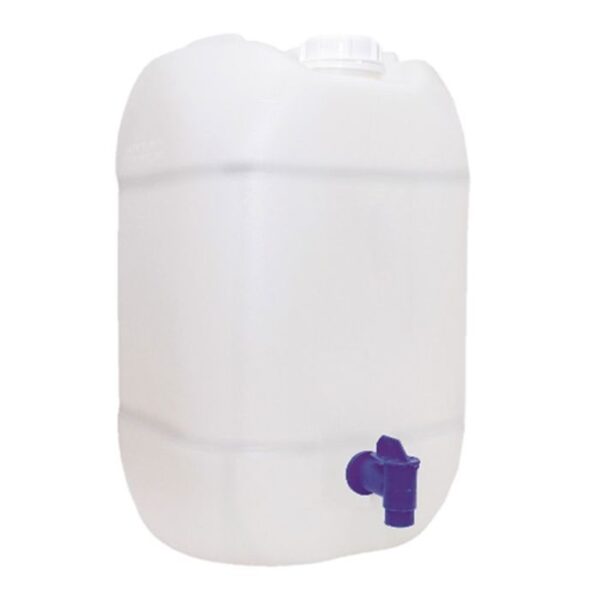 CONTAINER PLASTIC WATER CAN + TAP 25L