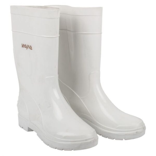 WAYNE GUMBOOT MENS KNEE L WHITE/RED SIZE 5