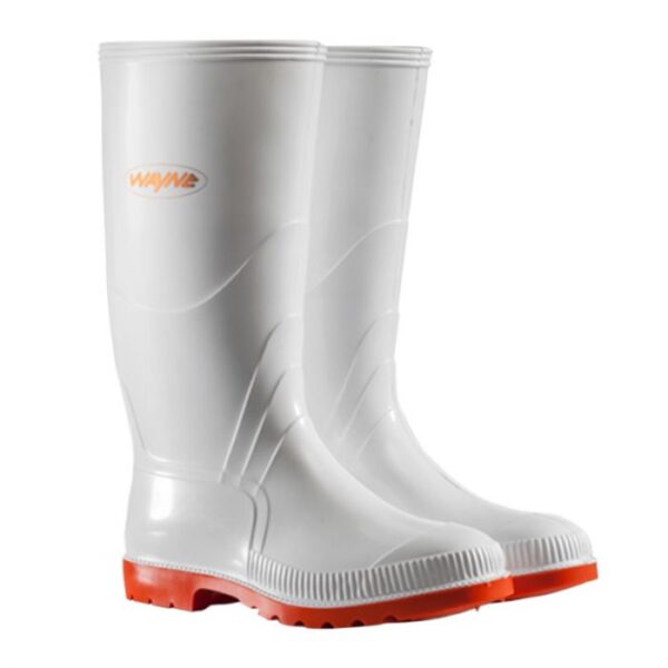 WAYNE GUMBOOT MENS KNEE L WHITE/RED SIZE 9